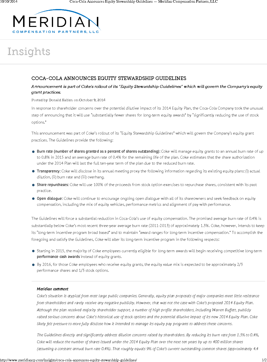 Equity incentive stock options