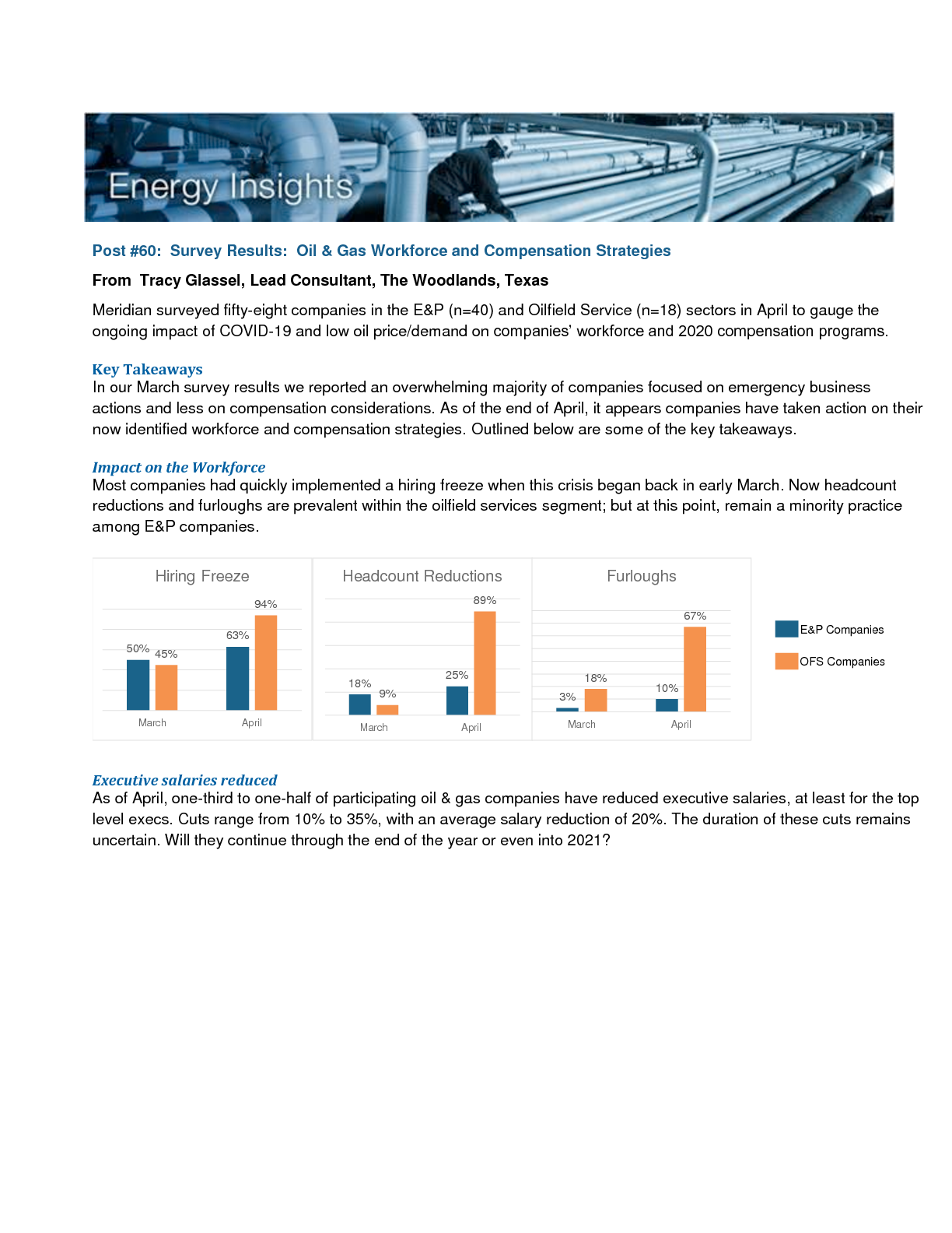 Survey Results Oil & Gas Workforce and Compensation Strategies