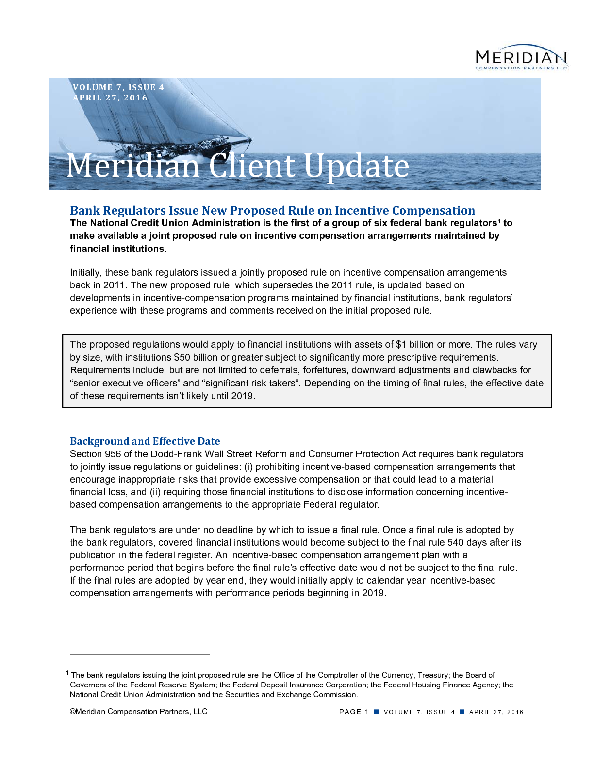 Bank Regulators Issue New Proposed Rule on Incentive Compensation